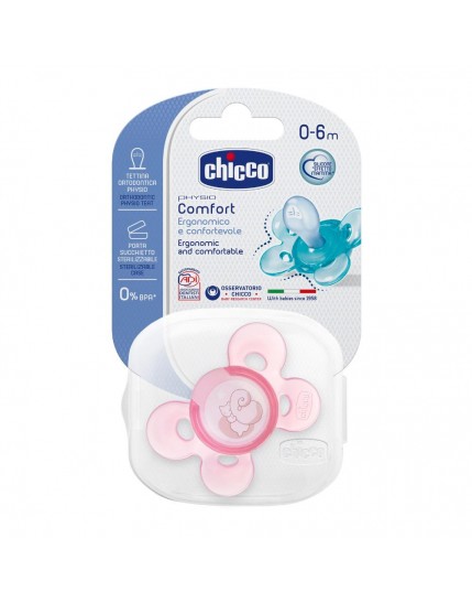 Chicco Succhietto PhysioForma Comfort 0-6m In Silicone Bimba 1 Pezzo