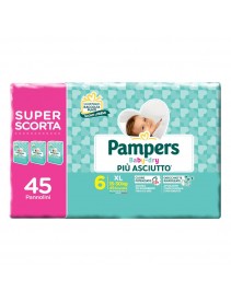 Pampers Baby Dry Taglia 6 XL (15-30Kg) 45 Pannolini