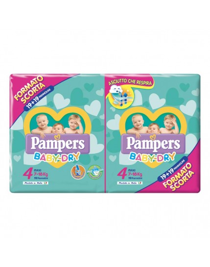 Pampers Baby Dry Maxi Taglia 4 (7-18kg) 38 Pezzi