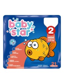 Baby Star Mini Pannolini 2 Mini 3-6 kg 21pezzi T2 Baby Star Mini Pannolini 2 Mini 3-6 kg 21pezzi T2
