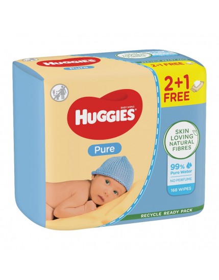 Huggies Salviette Pure 3 Pezzi Da 56 Salviette