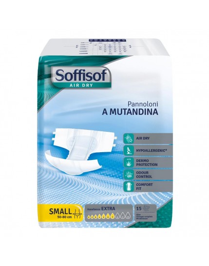 Soffisof Air Dry 15 Pannoloni a Mutandina Extra Misura Small