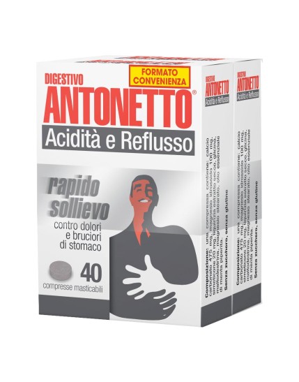 Digestivo Antonetto Acidità e Antireflusso Confezione 40 Compresse 