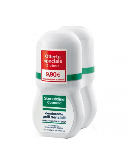 Somatoline Deodorante Pelli Sensibili Roll-On 2x50ml Duo Pack
