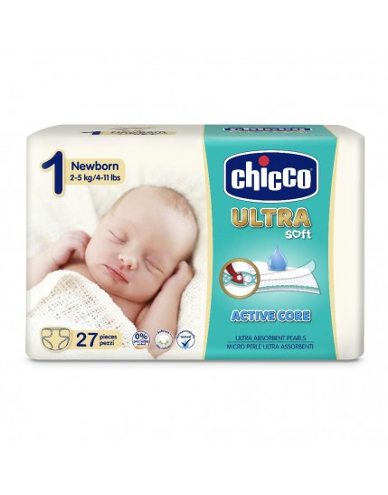Chicco Pannolino Ultra Newborn Taglia 1( 2-5kg) 27 Pezzi