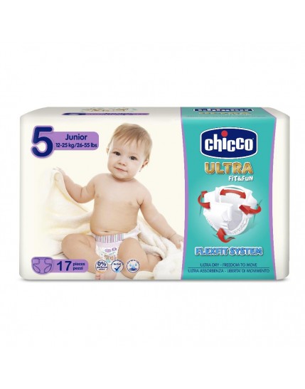 Chicco Pannolino Ultra Fit&Fun Junior 17 pezzi 12-25kg