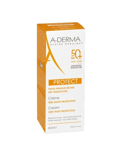 A-Derma Protect Crema Solare Senza Profumo SPF 50+ Tubo 40 ml A-Derma Protect Crema Solare Senza Profumo SPF 50+ Tubo 40 ml