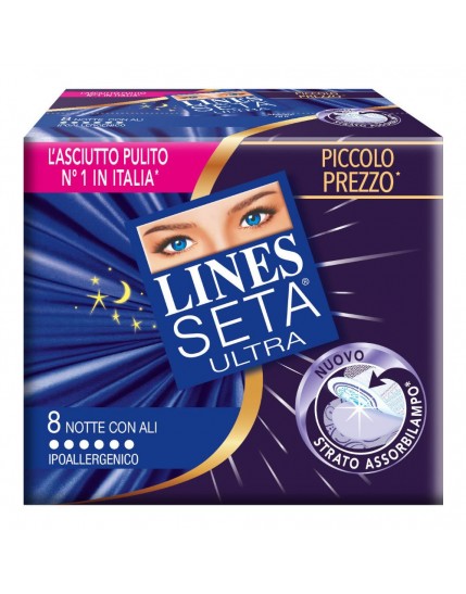 Lines Seta Ultra Notte con Ali 8 Pezzi