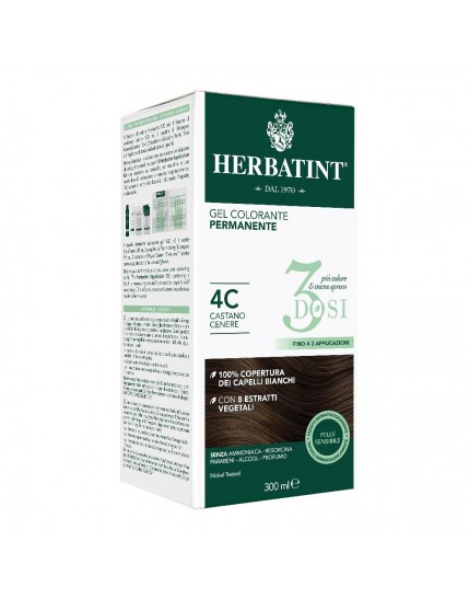 Herbatint Gel Colorante Permanente N. 4C Castano Cenere 300 ml