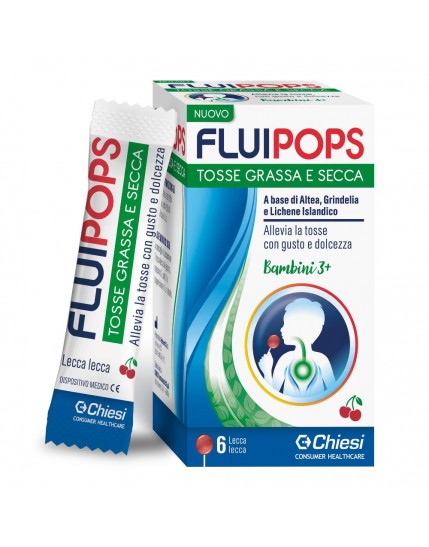 Fluipops 6 Lecca Lecca Tosse Gusto Ciliegia