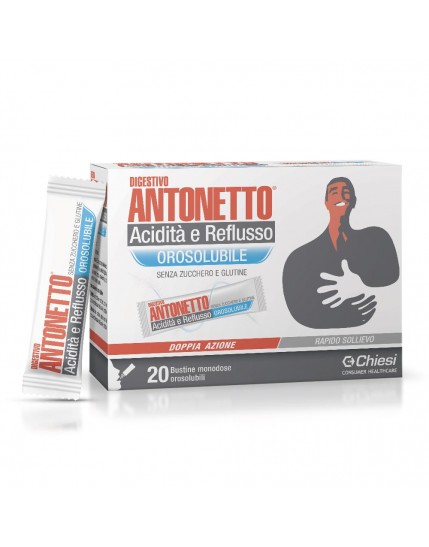 Digestivo Antonetto Acidità e Antireflusso 20 Stick Orosolubili