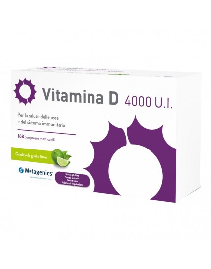 Metagenics Vitamina D 4000 U.I. Gusto Lime 168 compresse