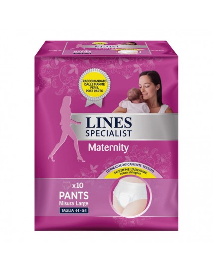 Lines Specialist Maternity Mutandine Assorbenti Post Parto Taglia L 10 Pezzi