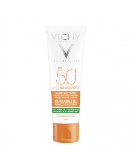 Vichy Capital Soleil Trattamento Opacizzante 3 in 1 effetto Mat Viso 50ml