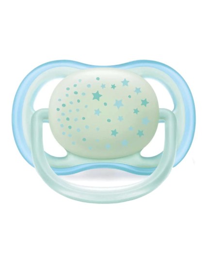 Avent Succhietto Ultra Air Notte Silicone 0-6 mesi 2 Pezzi