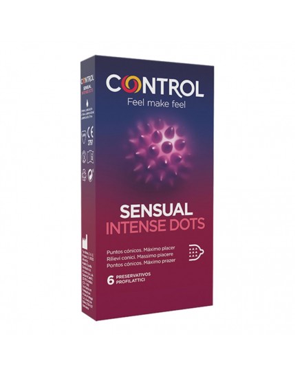 Control Sensual Intense Dots 6 Preservativi