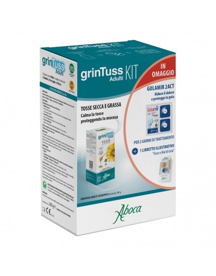 Grintuss Adulti Kit Sciroppo 180g + Golamir2Act 8 compresse