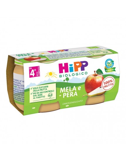 Hipp Omogeneizzato Mela/Pera 4 Mesi+ 2x80g