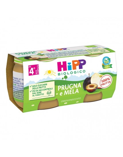 Hipp Omogeneizzato Prugna Mela 4 Mesi+ 2x80g