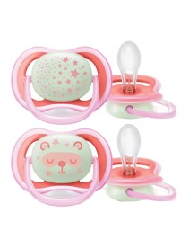 Avent Succhietto Ultra Air 6-18 mesi Girl 2 Pezzi