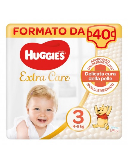 Huggies Extra Care 3-9Kg Taglia 3 40 Pezzi