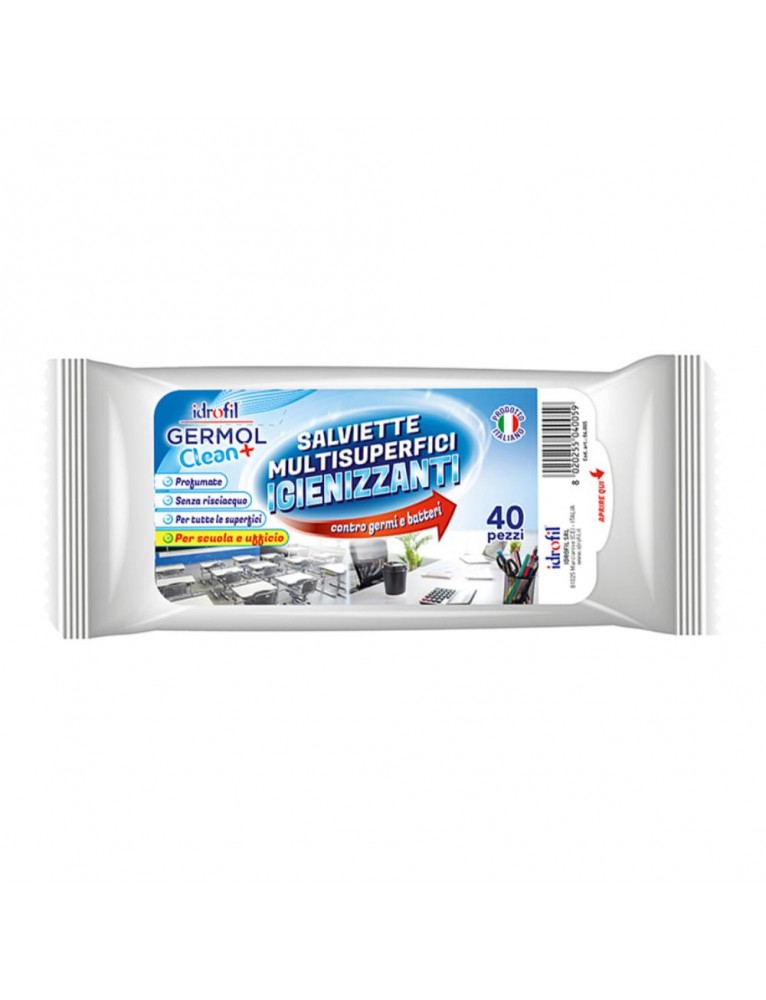 Salviette XL Igienizza e Disinfetta Superfici Alcool 40pz