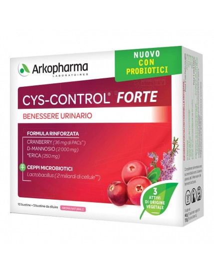 Arkopharma Cys Control Forte Integratore Per Infezioni Urinarie 10+5 Bustine