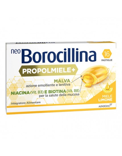 Neoborocillina Propolmiele + Miele/Limone 16 Pastiglie