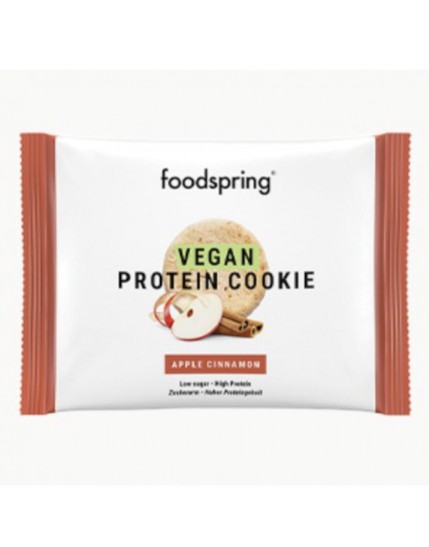 FoodSpring Vegan Protein Cookie Snack Biscotti Proteici Mela Cannella 50g