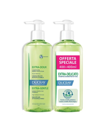 Ducray Extra-Delicato Shampoo Dermoprotettivo Pacco Doppio 2 X 400ml