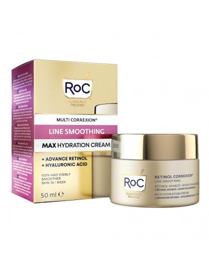 Roc Retinol Correxion Line Smoothing Max Hydration Crema Viso 50ml