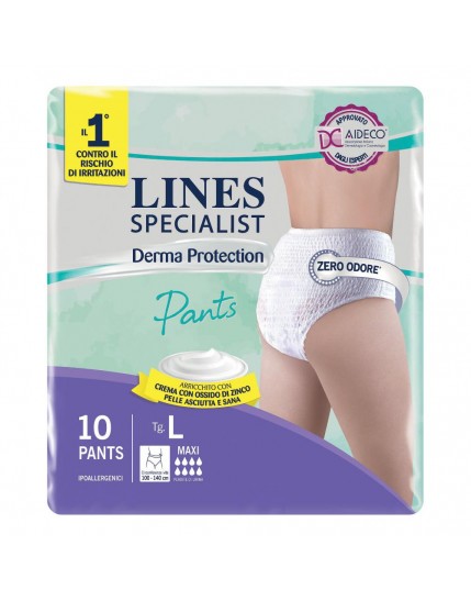 Lines Specialist Derma Protection Pants Livello Maxi - Taglia L 10 Pezzi