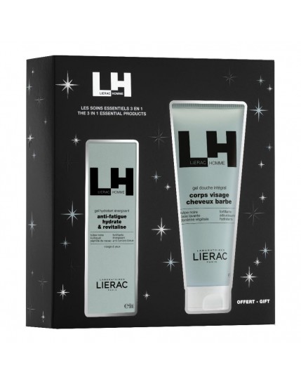 Lierac Homme Cofanetto Regalo Uomo Gel Idratante Viso E Occhi 50ml + Gel Doccia 200ml