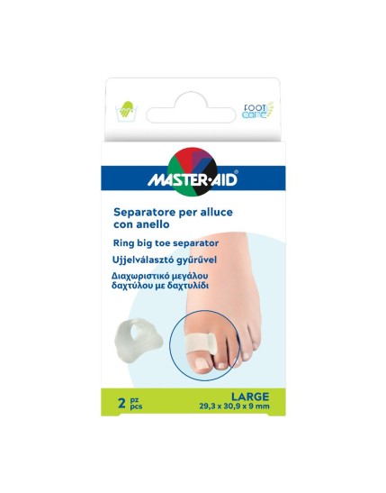 Master Aid Foot Care Separatore Alluce In Gel Con Anello Misura Large 2 Pezzi