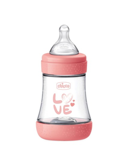 Chicco Biberon Neonato Perfect 5 Biberon 150 Ml Flusso Lento Tettarella Silicone Girl