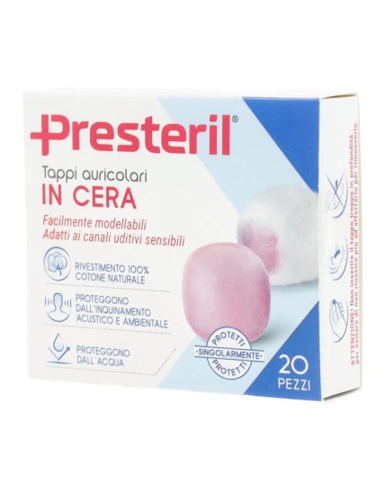 PRESTERIL Tappi Auc.Cera 20pz