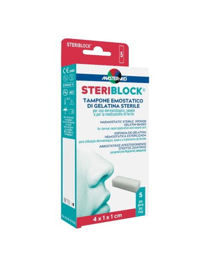Master Aid Steriblock Tampone Emostatico Nasale E Piccole Ferite 5 Pezzi
