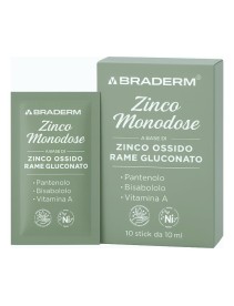 ZINCO MONODOSE 10STICK BRADERM ZINCO MONODOSE 10STICK BRADERM
