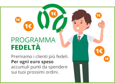 PROGRAMM A FEDELTA' - Premiamo i clienti più fedeli. Per ogni Euro speso, accumuli punti da spendere sui tuoi prossimi ordini.